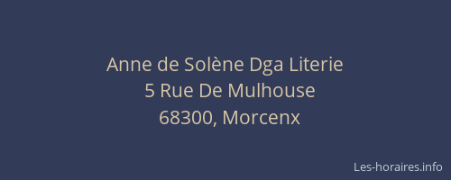 Anne de Sol&egrave;ne Dga Literie