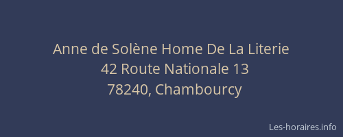 Anne de Sol&egrave;ne Home De La Literie