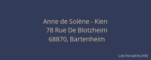 Anne de Sol&egrave;ne - Kien