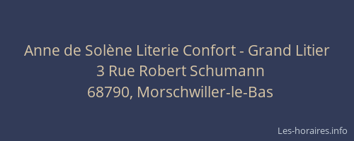 Anne de Solène Literie Confort - Grand Litier