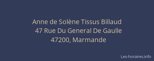 Anne de Sol&egrave;ne Tissus Billaud