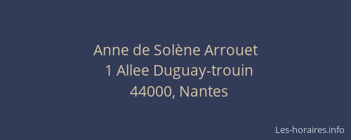 Anne de Solène Arrouet
