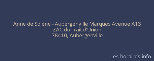 Anne de Solène - Aubergenville Marques Avenue A13