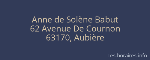 Anne de Solène Babut