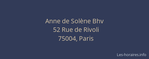 Anne de Solène Bhv