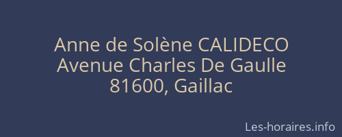 Anne de Solène CALIDECO