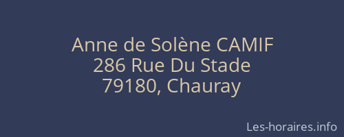 Anne de Solène CAMIF