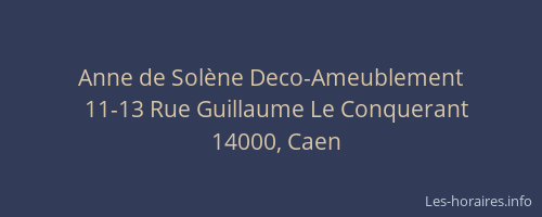 Anne de Solène Deco-Ameublement