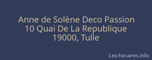 Anne de Solène Deco Passion