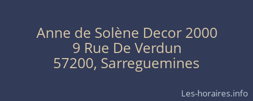 Anne de Solène Decor 2000