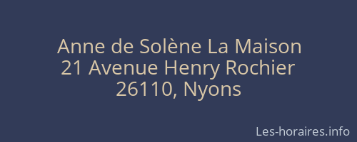 Anne de Solène La Maison