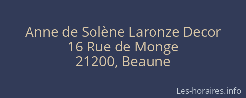 Anne de Solène Laronze Decor