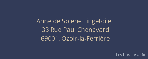 Anne de Solène Lingetoile