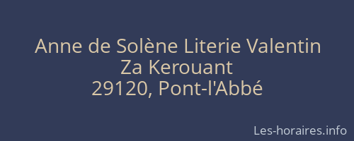 Anne de Solène Literie Valentin