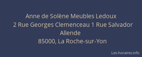 Anne de Solène Meubles Ledoux