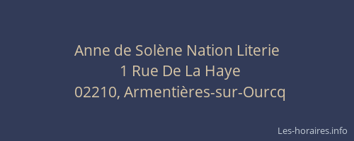 Anne de Solène Nation Literie