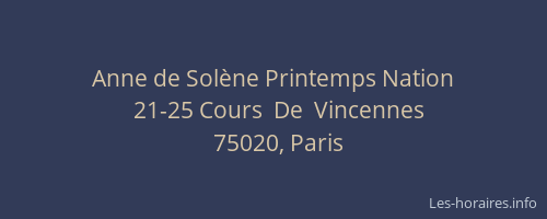 Anne de Solène Printemps Nation