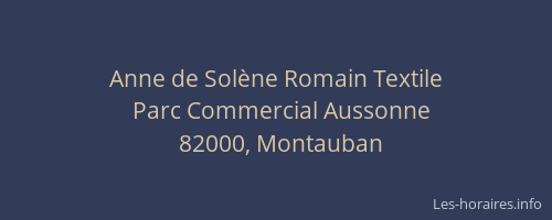 Anne de Solène Romain Textile