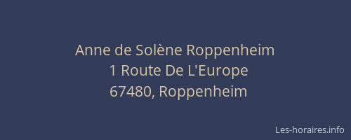 Anne de Solène Roppenheim