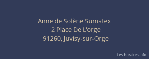 Anne de Solène Sumatex