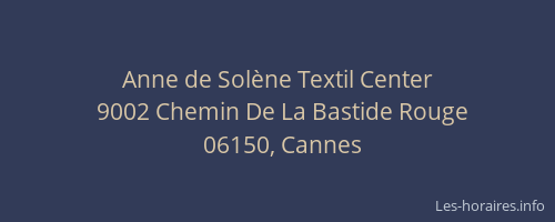 Anne de Solène Textil Center