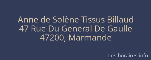 Anne de Solène Tissus Billaud