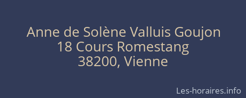 Anne de Solène Valluis Goujon
