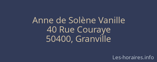 Anne de Solène Vanille