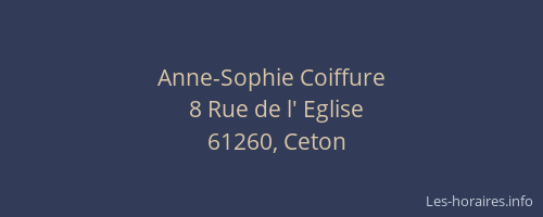 Anne-Sophie Coiffure