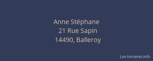 Anne St&eacute;phane