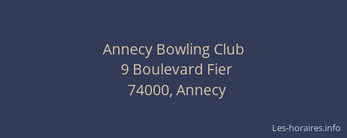 Annecy Bowling Club