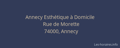Annecy Esthétique à Domicile