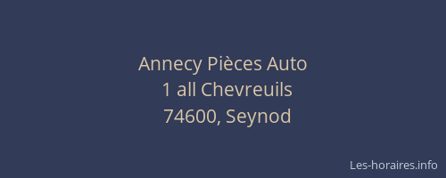 Annecy Pi&egrave;ces Auto