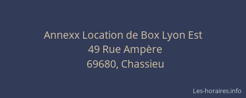 Annexx Location de Box Lyon Est