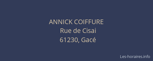 ANNICK COIFFURE