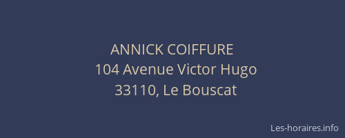 ANNICK COIFFURE