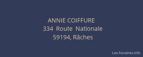ANNIE COIFFURE