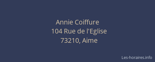 Annie Coiffure
