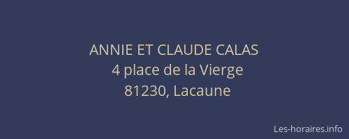 ANNIE ET CLAUDE CALAS