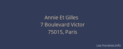 Annie Et Gilles