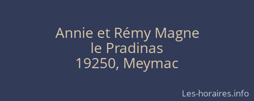 Annie et Rémy Magne