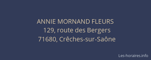 ANNIE MORNAND FLEURS