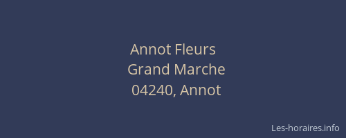 Annot Fleurs
