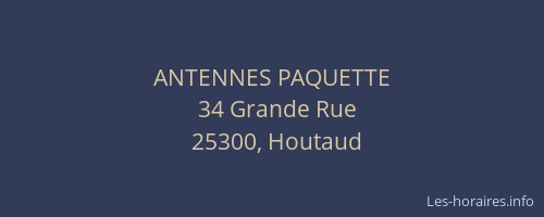 ANTENNES PAQUETTE