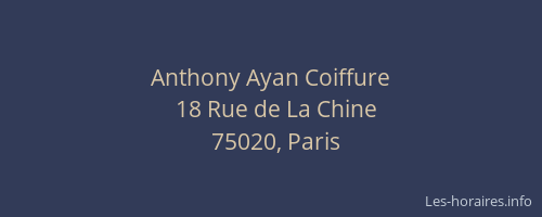 Anthony Ayan Coiffure