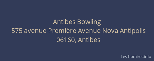 Antibes Bowling