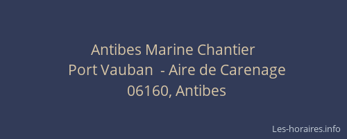 Antibes Marine Chantier