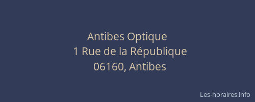Antibes Optique