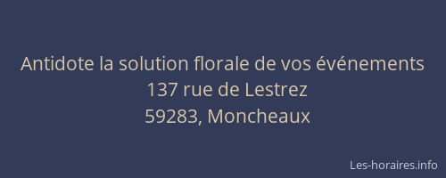 Antidote la solution florale de vos événements