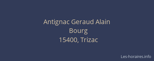 Antignac Geraud Alain